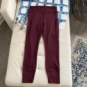 Lululemon Maroon 25” Leggings